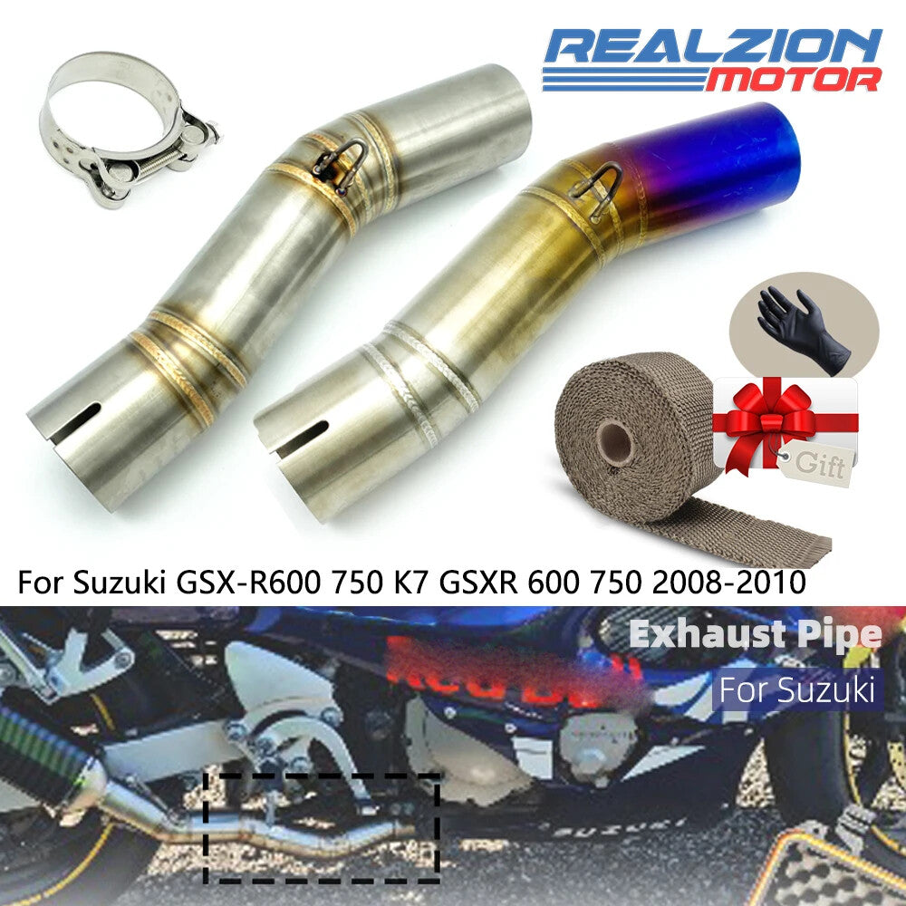 Motorcycle Exhaust Pipe Slip On Pipe for Suzuki GSXR 600 750 2008-2010 K7 2009