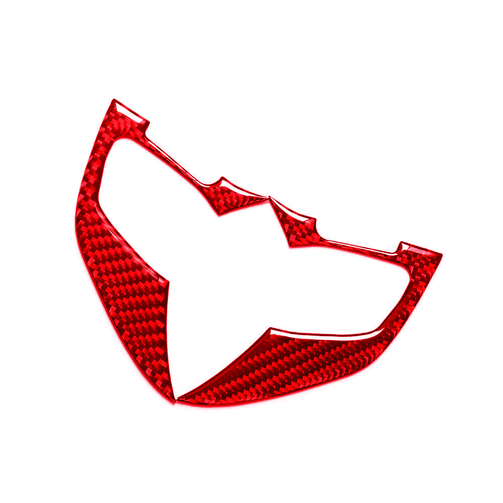 Red Carbon Fibre Steering Wheel Knob Trim for VW for Golf MK7 2014-2019