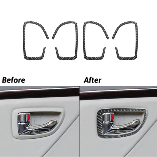 4Pcs Carbon Fiber Interior Door Handle Cover Trim for Hyundai Azera 2006-2011
