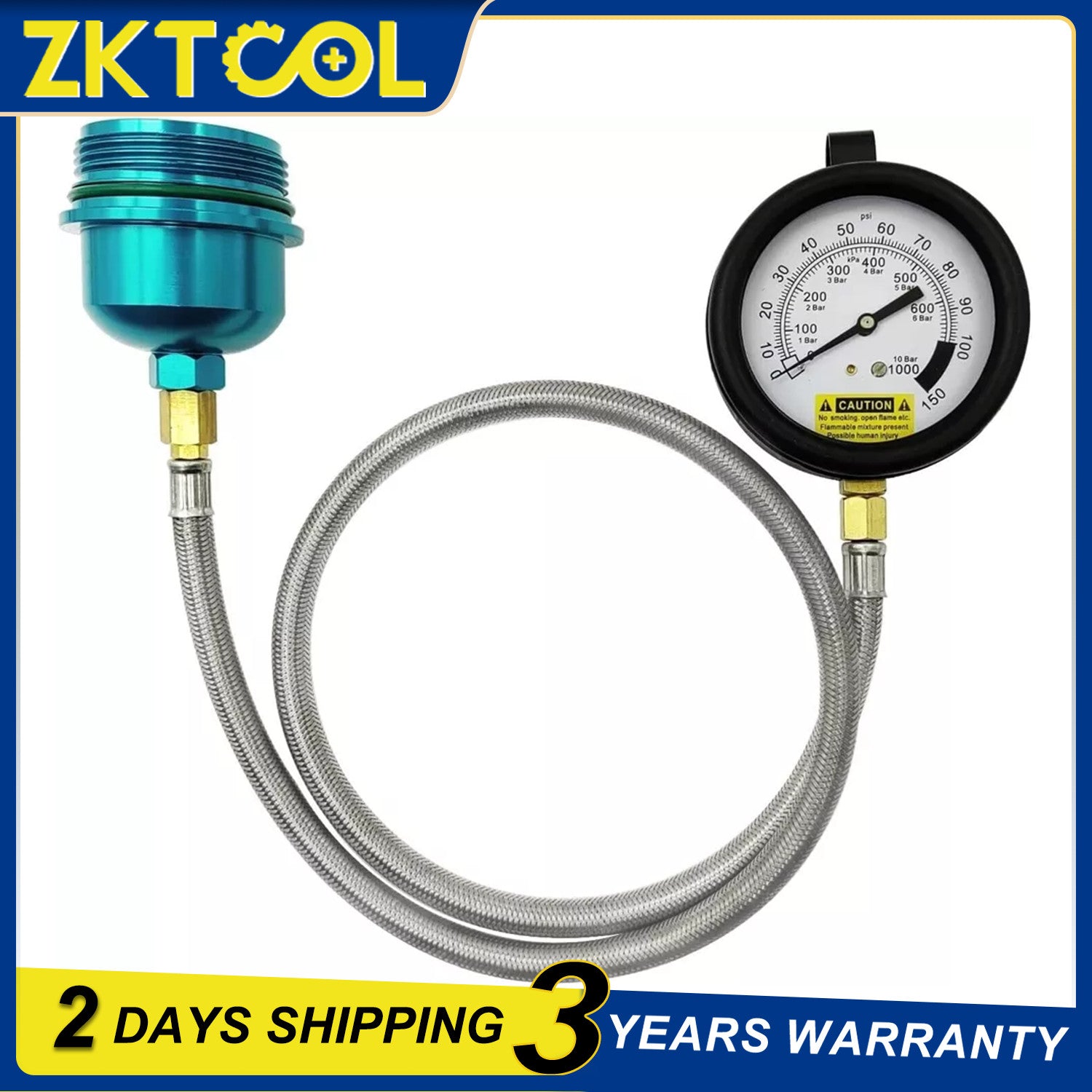 Oil Filter Cap Pressure Test Tool Kit for BMW B48 Engine 0-150 PSI
