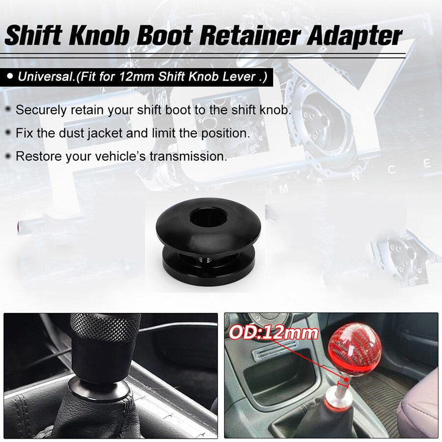 Aluminum Car Gear Shift Knob Boot Retainer Adapter Limiter Shifter Head Stopper