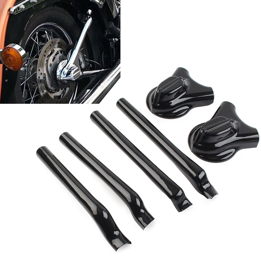 Hintere Phantomschwingen-Achsabdeckungskit f¨¹r for Harley Softail FXST FXSTC Schwarz