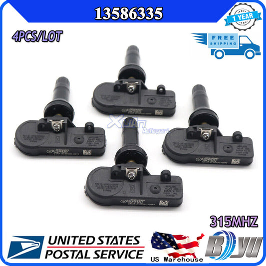 New tire pressure monitoring sensor suitable for Chevrolet for GMC 13586335 4-piece TPMS kit