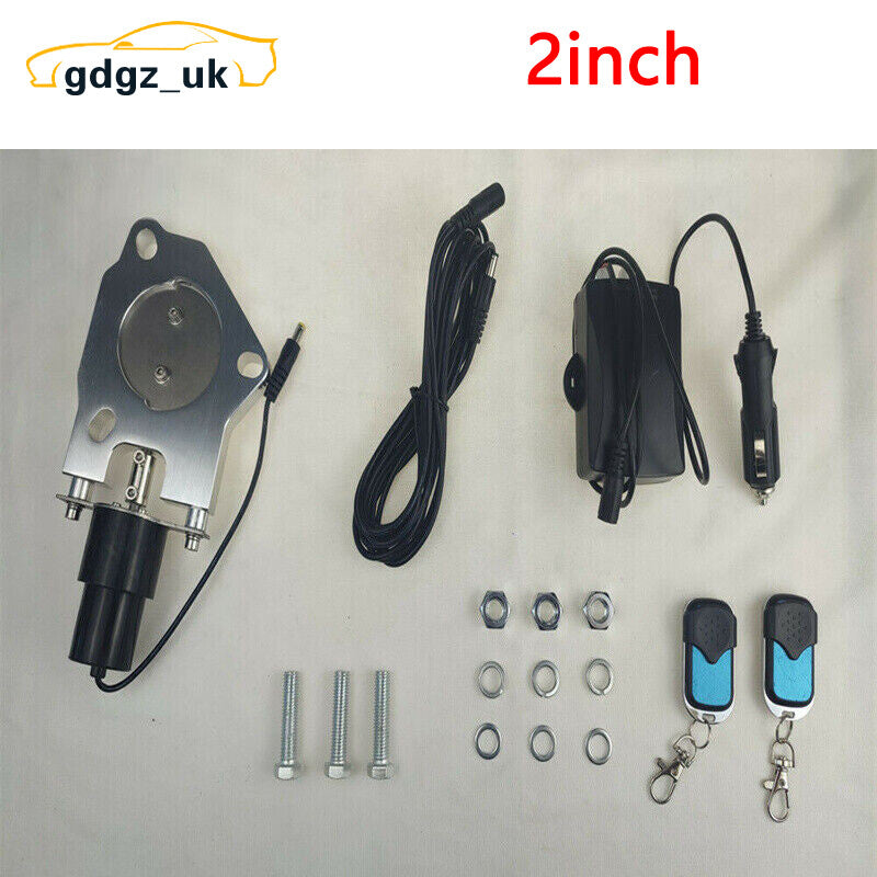 2 Electric Exhaust Control Vavle Motor Kit Stainless Headers  Remote Switch