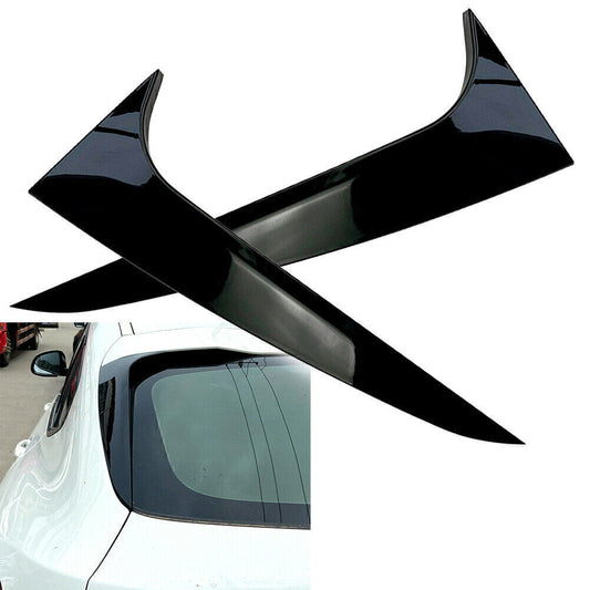 Rear Window Spoiler Side Wing Cover Moulding Trim for BMW X4 G02 2019-2020 Black