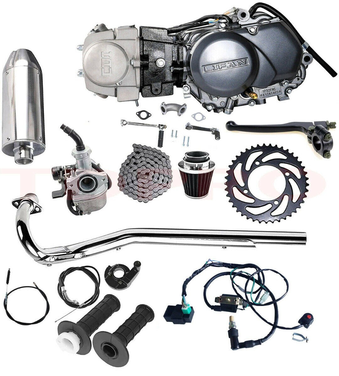 for Lifan 125cc Engine Motor Kit Kick Start For Dirt Bike 50cc 110cc 125cc 140cc SSR