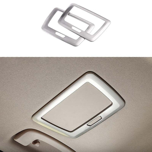 Silver Steel Cover Trim for BMW 3 4 Series GT 2013-2019 2PCS Rear Makeup Mirror