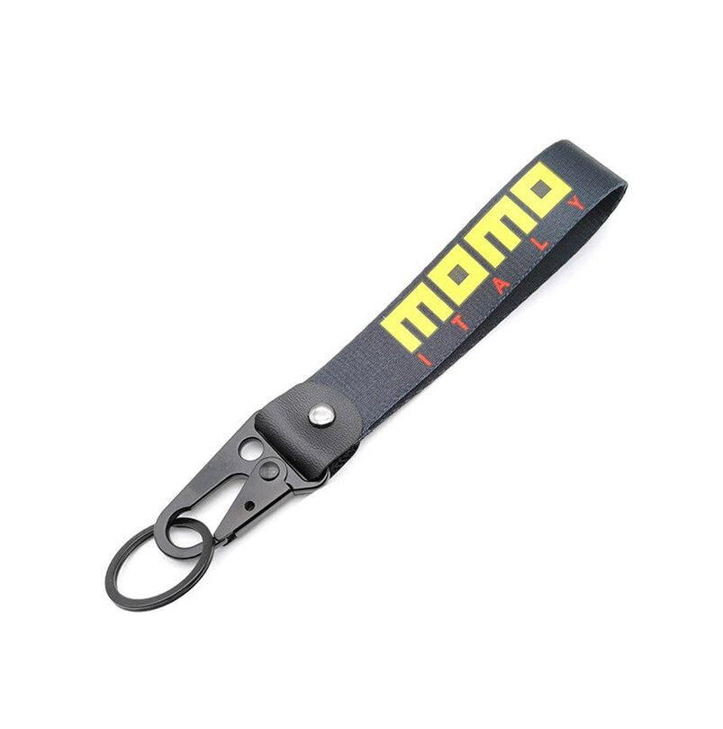 Car keychain/key ring with lanyard car accessories for Momo, black, suitable for Mazda .