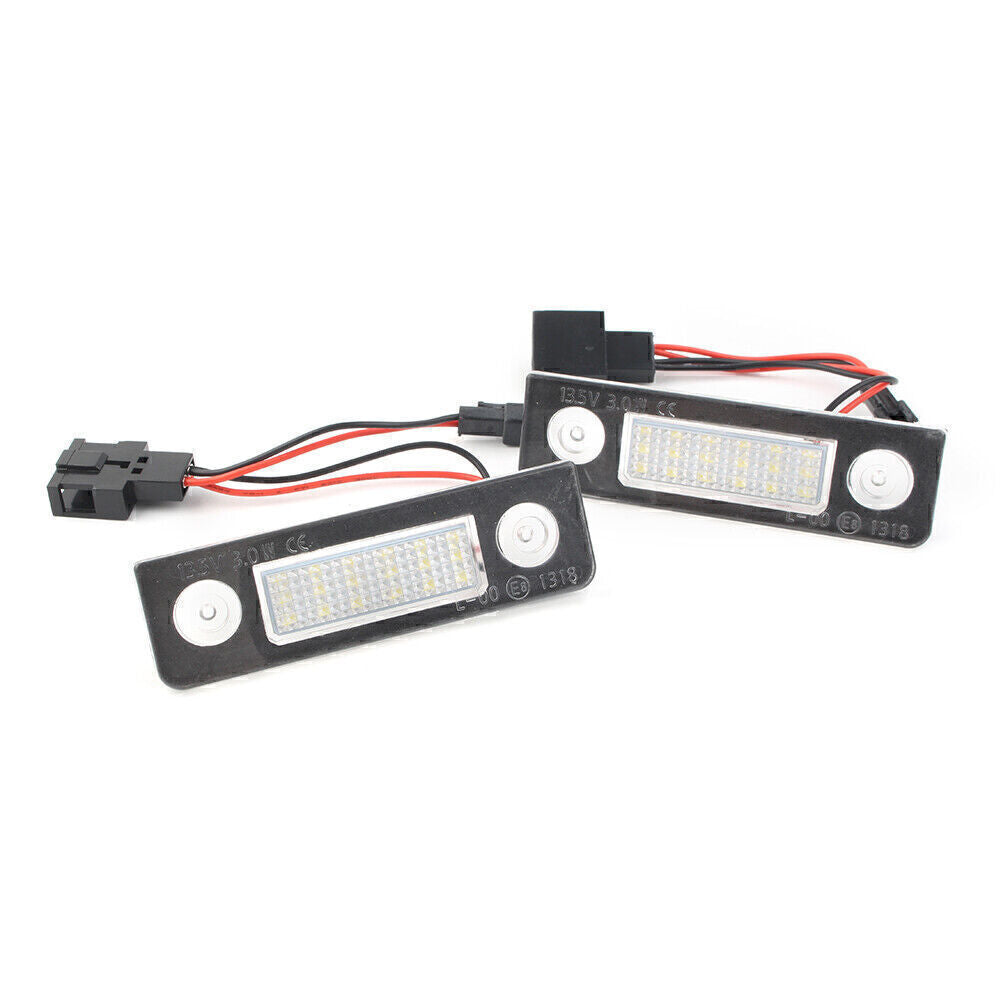 2x White LED Car Rear License Plate Light Lamp Fit for Skoda Octavia 1Z 04-13