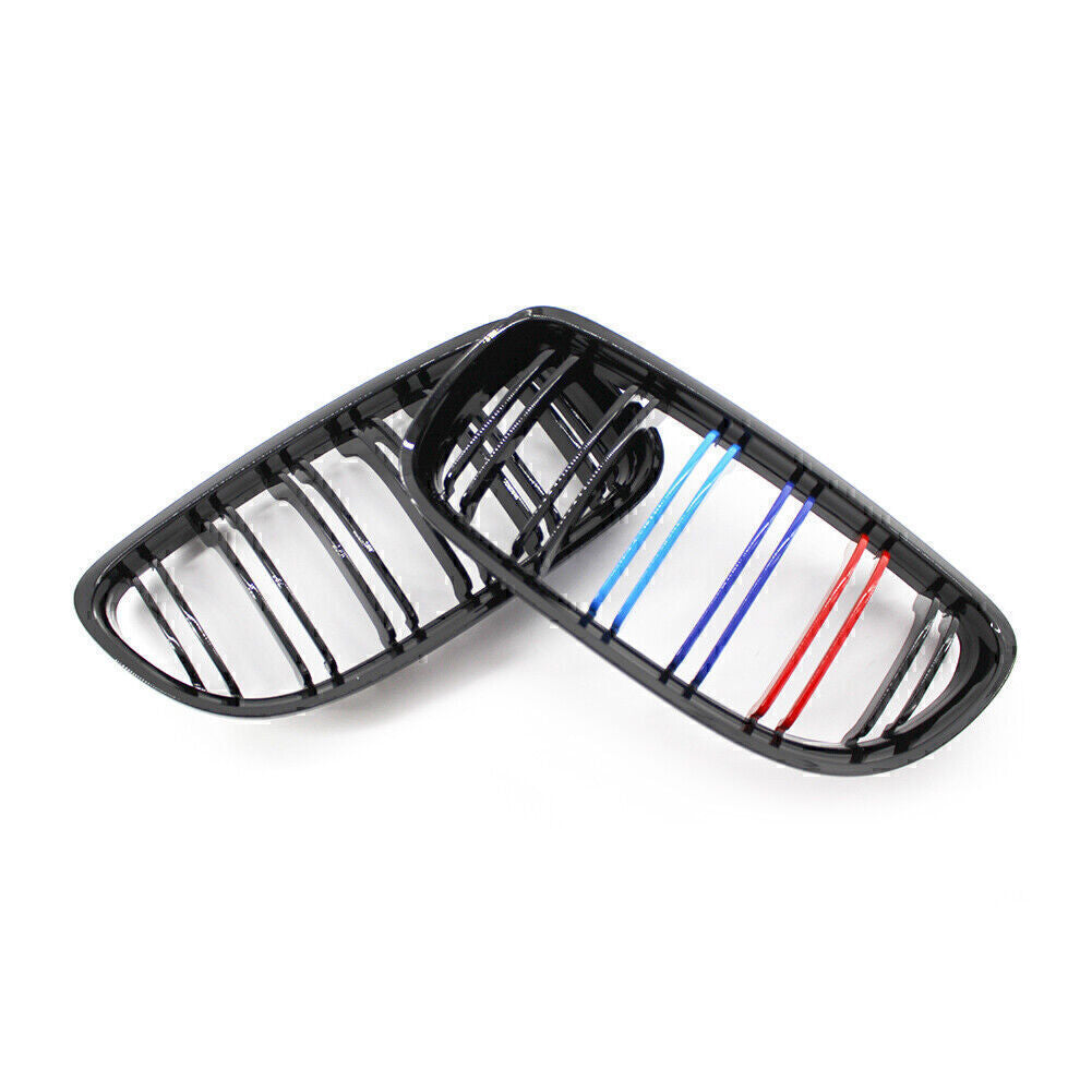 2X Front Kidney Grille M-color Glossy Black Fit 09-11 for BMW E90 E91 LCI 328i 335i