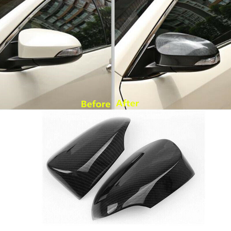 for Toyota for Camry 2012-2017 Carbon Fiber Door Mirror Overlay Rear View Cover Trim