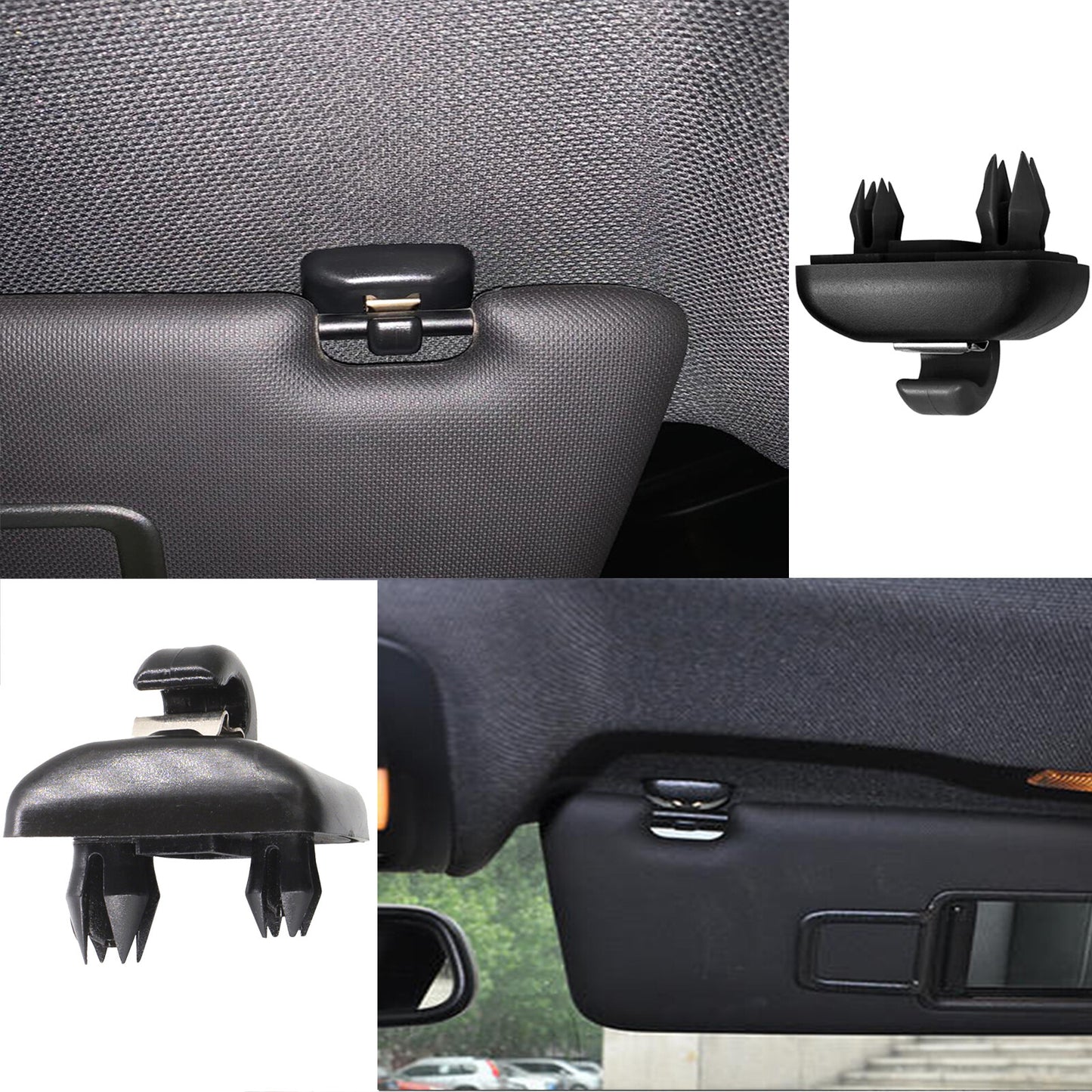 2x sun visor holder ironing clips for Audi A3 for A4 Q3 B6 B7 S3 S4 S5 8E0857562A