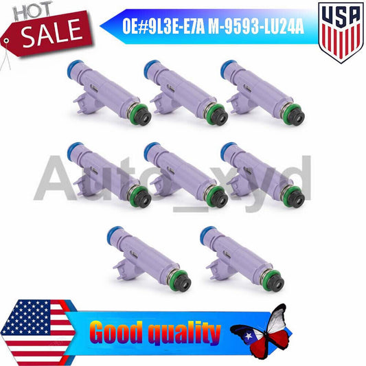 8x 9L3E-E7A M-9593-LU24A Fuel Injectors Replacement NEW for Ford for Mustang XYD