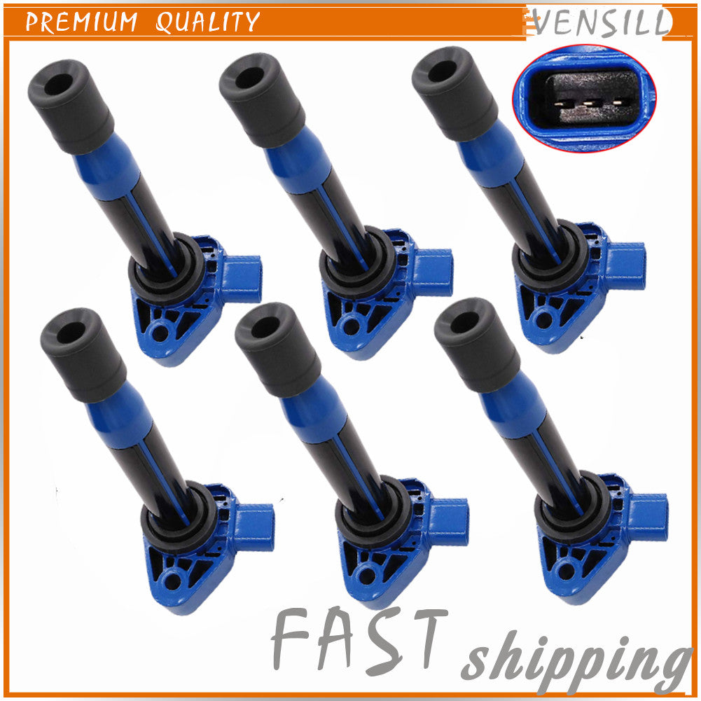6 Pcs Ignition Coil 30520-RCA-A02 Fit for Honda Accord Odyssey for Acura CL TL RL 99-10