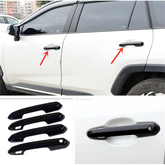 For 20-2024 for Toyota Highlander Bright Black Out Door Handles Cover Moulding Trim