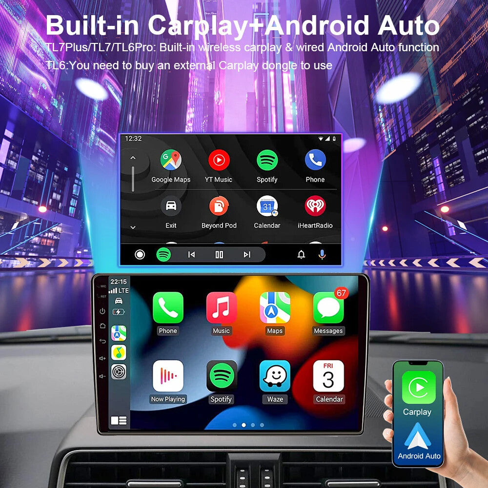 For Ssang Yong Korando 3 Actyon 2 2014-2017 GPS Car Stereo Radio CarPlay Screen