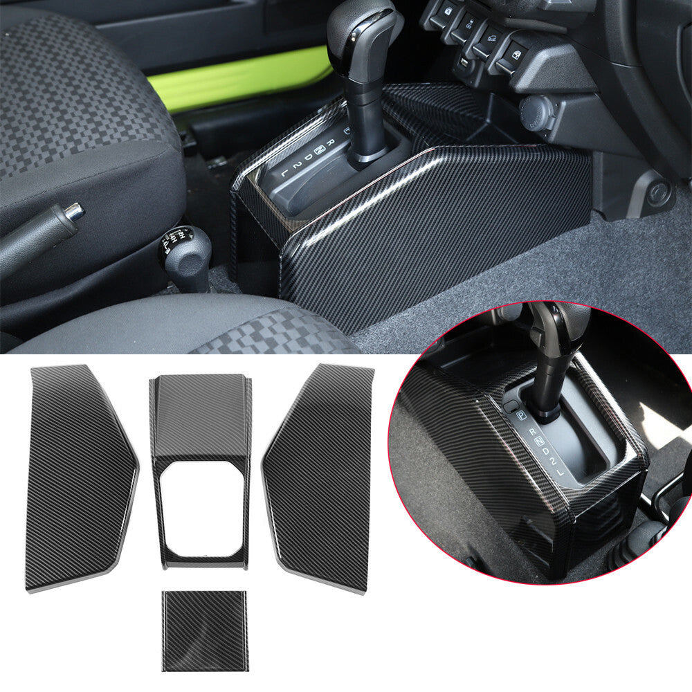 Kit for Suzuki for Jimny 2019-2022 Gear Shift Box Side Panel Cover ABS Carbon Fiber