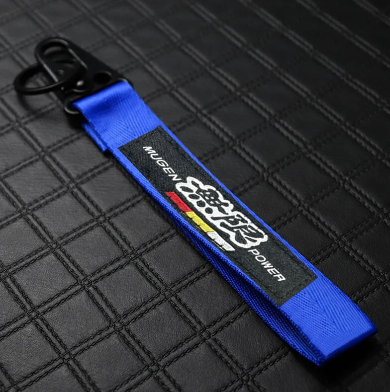 Car keychain metal key ring badge lanyard Mugan blue and black suitable for Honda for Acura