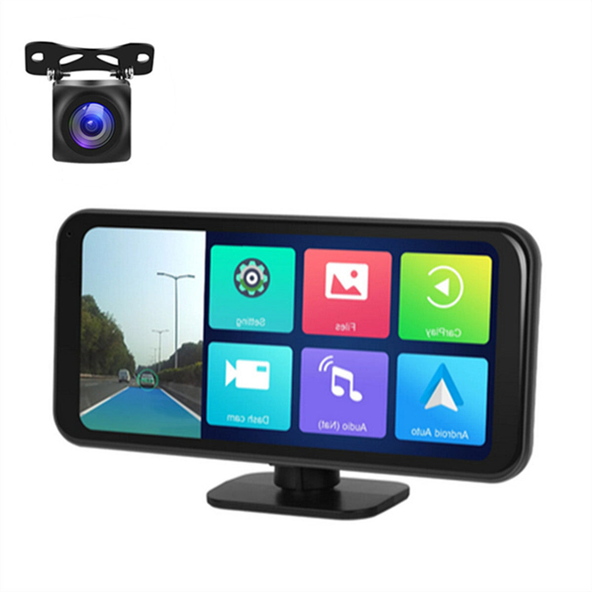 6.25in Car Player Carplay Android Auto ADAS DVR 4K Dash Cam With AHD Rear Camera