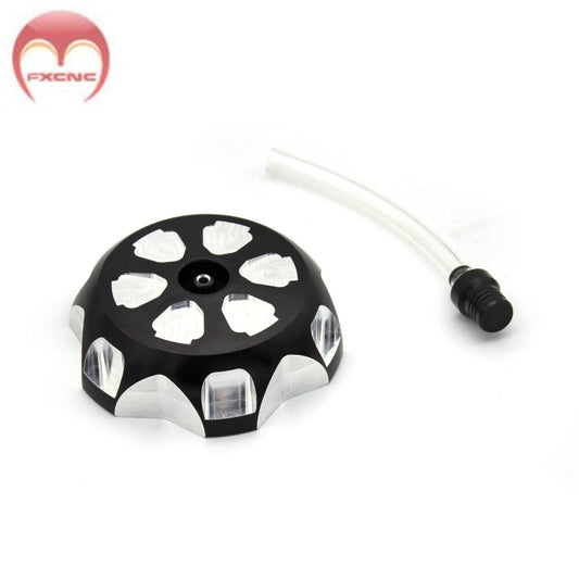 CNC motorcycle 59mm black gas fuel tank cap for Kawasaki KFX 400 year-round