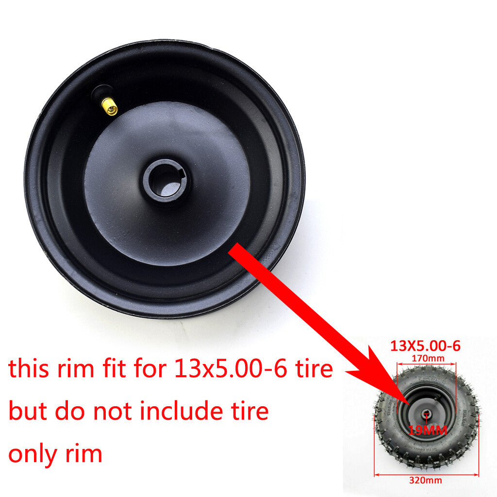13x5.00-6 Iron wheel rim  19MM hole Off-Road ATV QUAD Buggy Mower Go-kart