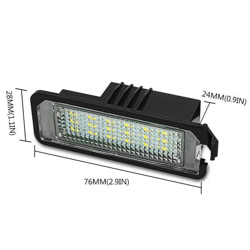 2Pcs Rear LED Number License Plate Lights Lamp Bulbs for VW GOLF5 2003-2008