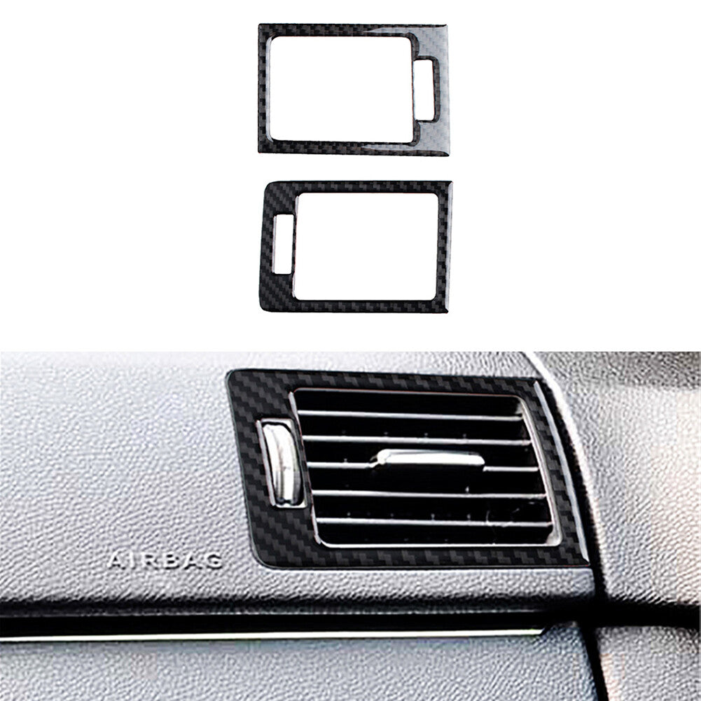 2x for Benz C-Class W204 2007-2010 Carbon Fiber Vent Outlet Trim