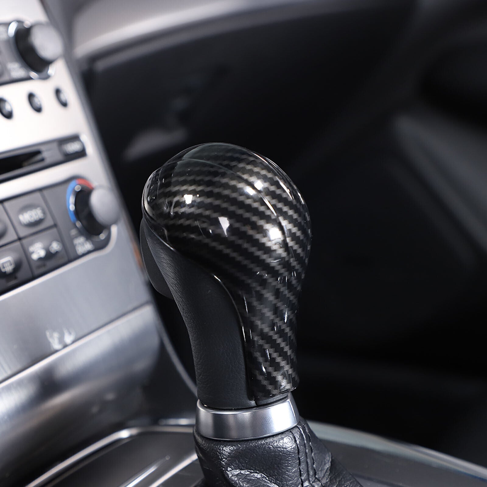 ABS Carbon Fiber Gear Shift Knob Trim Cover for Infiniti G25 G35 G37 2007-2013