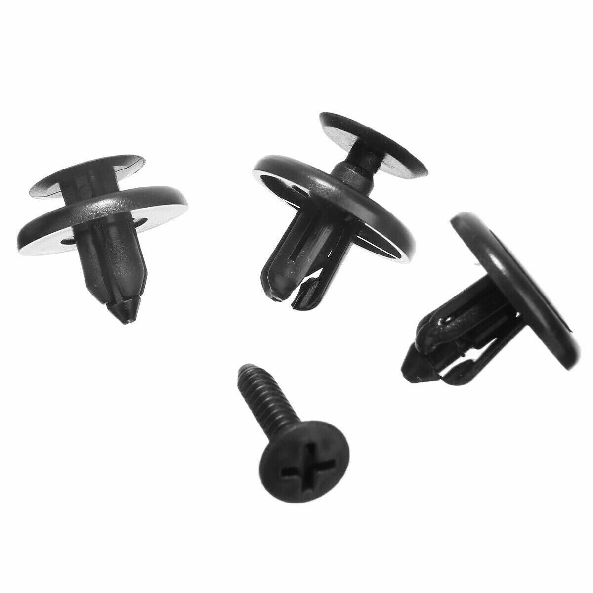 100PCS 10Typ Plastic Rivets Screw Set Fender Fastener Clips Car Bumper Inner
