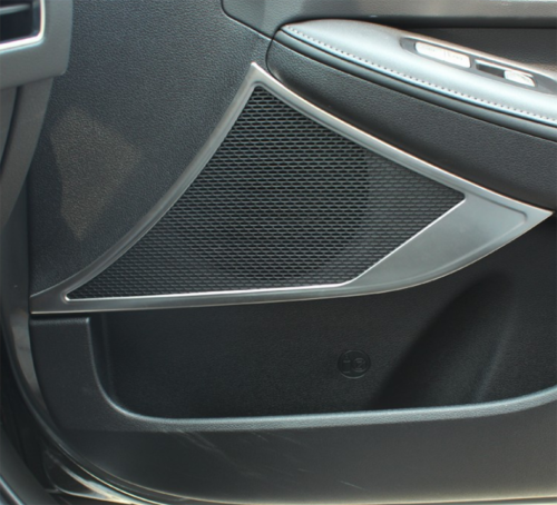 for Hyundai Sonata 2020-23 Matte Silver Inner Door Speaker Horn Frame Cover Trim