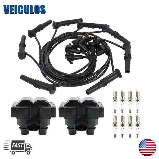 Ignition Coil  Spark Plugs +Wires for Ford Ranger F150 for Lincoln for Mercury V8 FD487