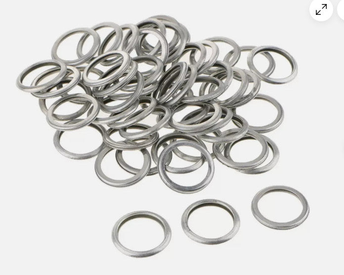 100x silver drain plug sealing ring suitable for 2011-2021 for Subaru 803916010