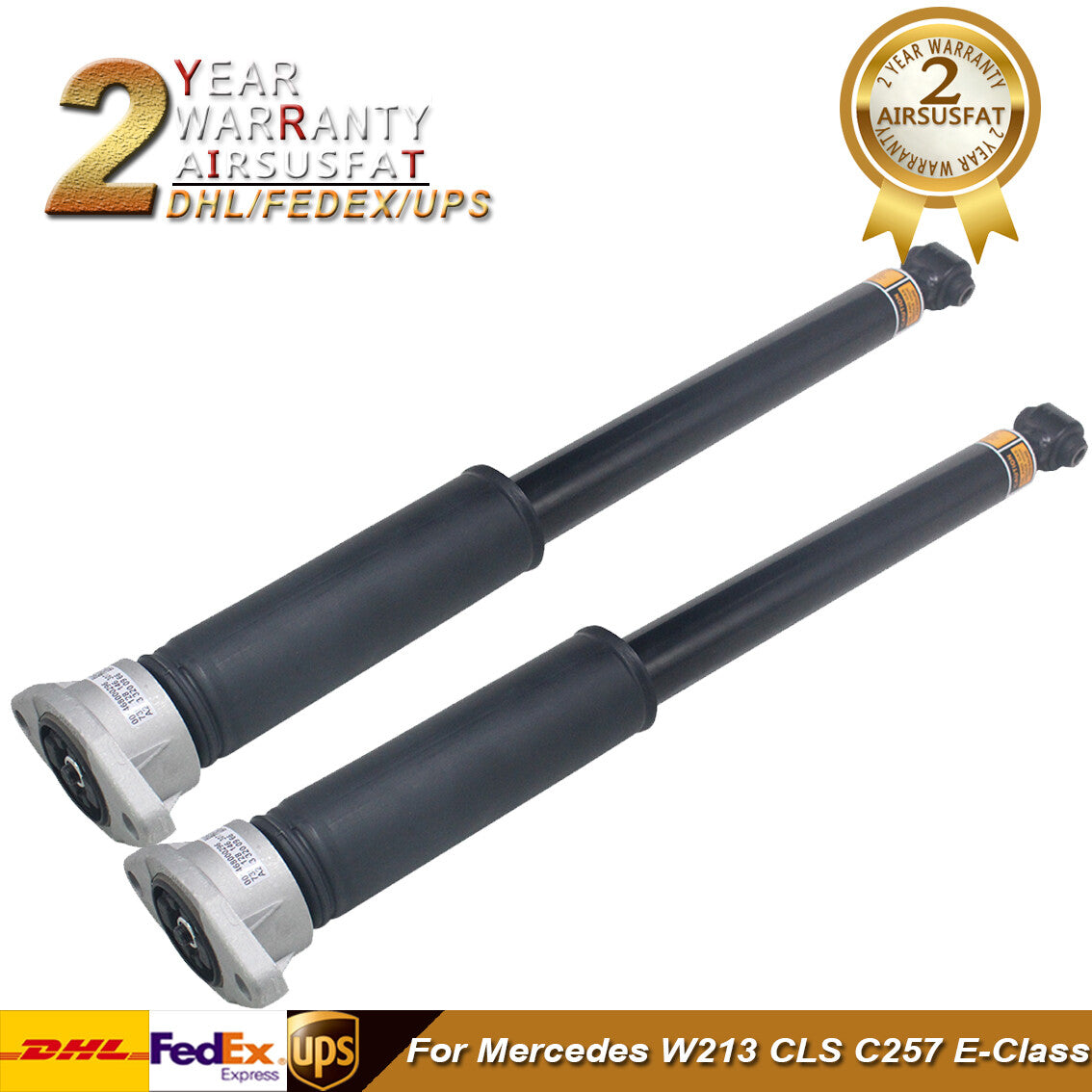 2pcs for Mercedes W213 CLS C257 E-Class Rear Air Suspension Shock Strut W/O ADS