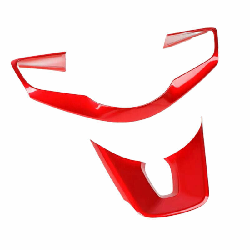 Car Steering Wheel Button Frame Cover Trim 2 for Kia Seltos 2020-22 Bright Red