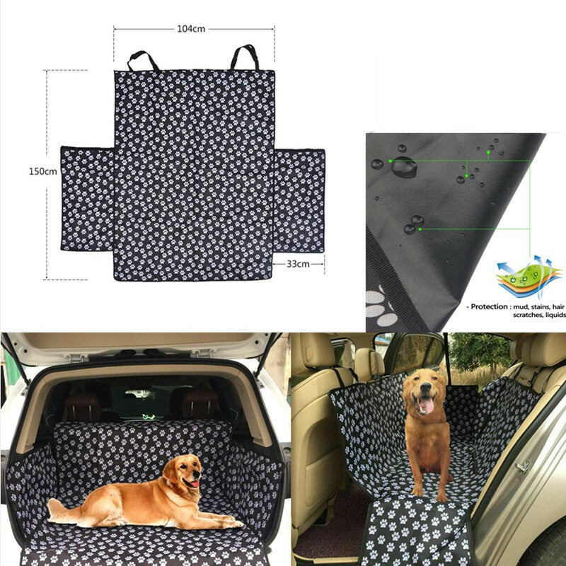 Waterproof Pet Dog Car for Seat Cover Cushion for Seat Belt Strap Hammock Protection Pad