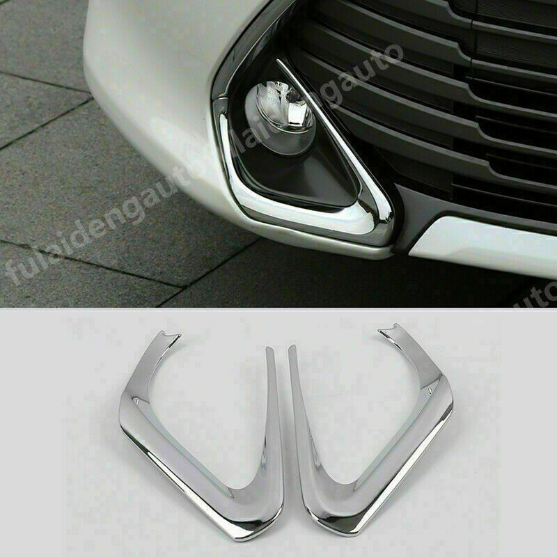 for Toyota for Camry 2015 2016 2017 Chrome Front Bumper Fog Light Trim Decor Cover