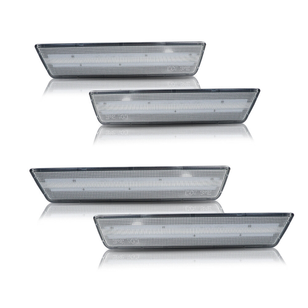Amber/red front and rear LED side marker lights for 08-14 for Dodge for Challenger with clear lens