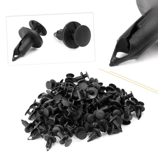 100X Car Body Bumper Fender Retainer Push Pin Clip Rivet Fasteners Kit Plastic