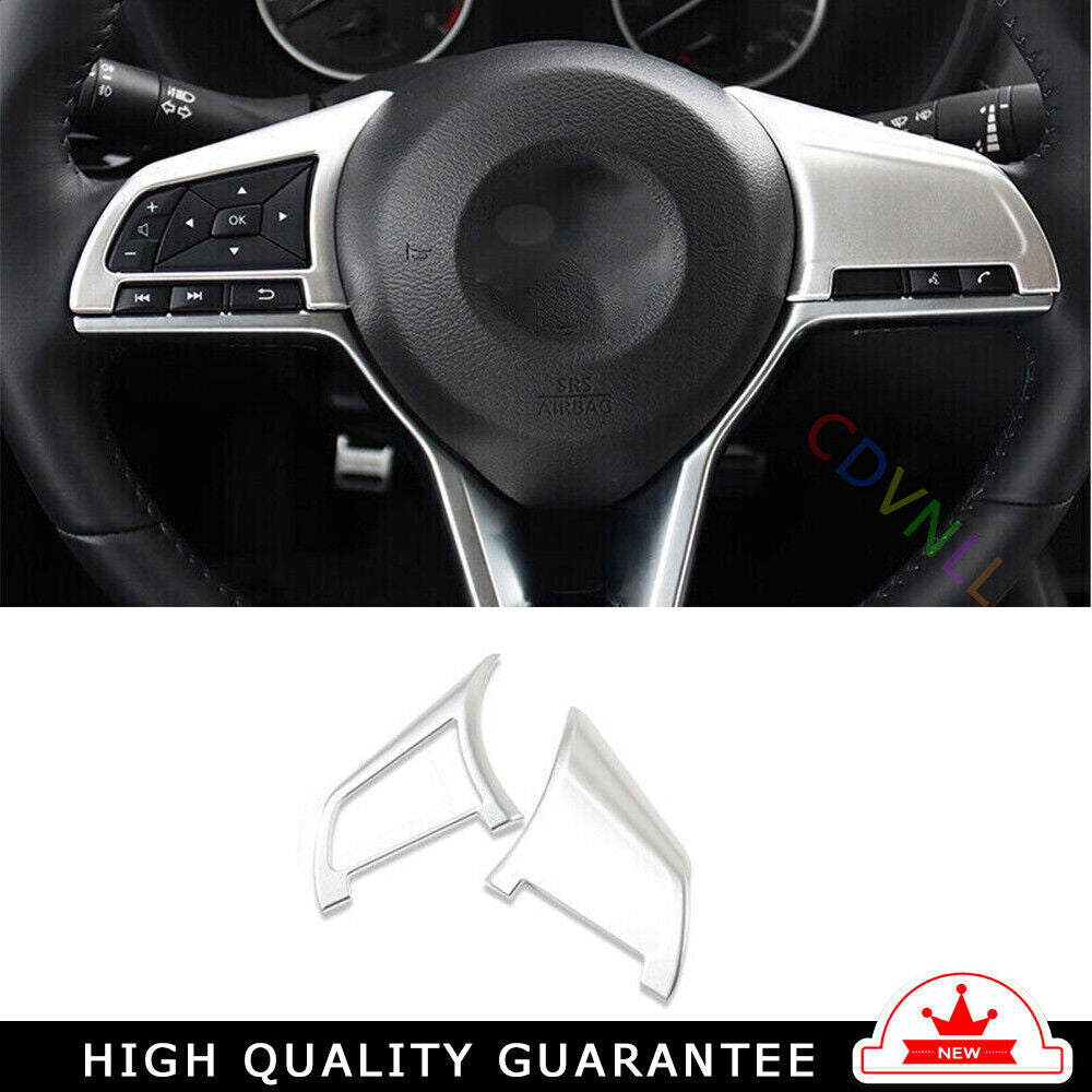 Steering Wheel Button Frame Trim Inner for Nissan Sentra 2020-2022 Matte Silver