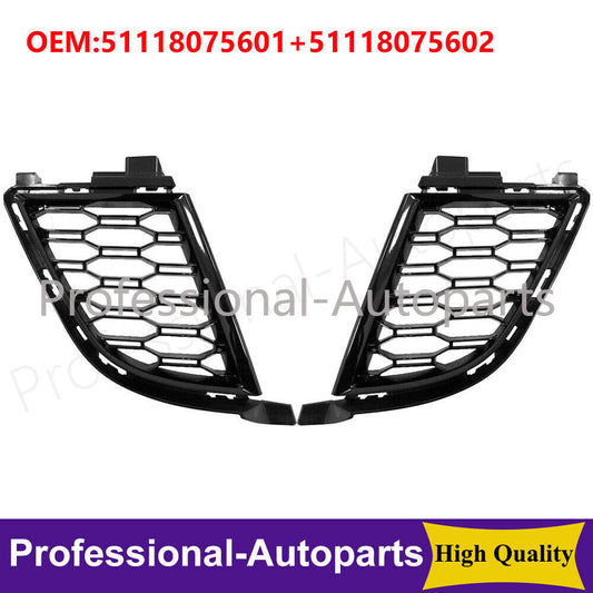 1Pair Front LR Bumper Lower Grilles Black for BMW 3 Series G20 G21 M Sport