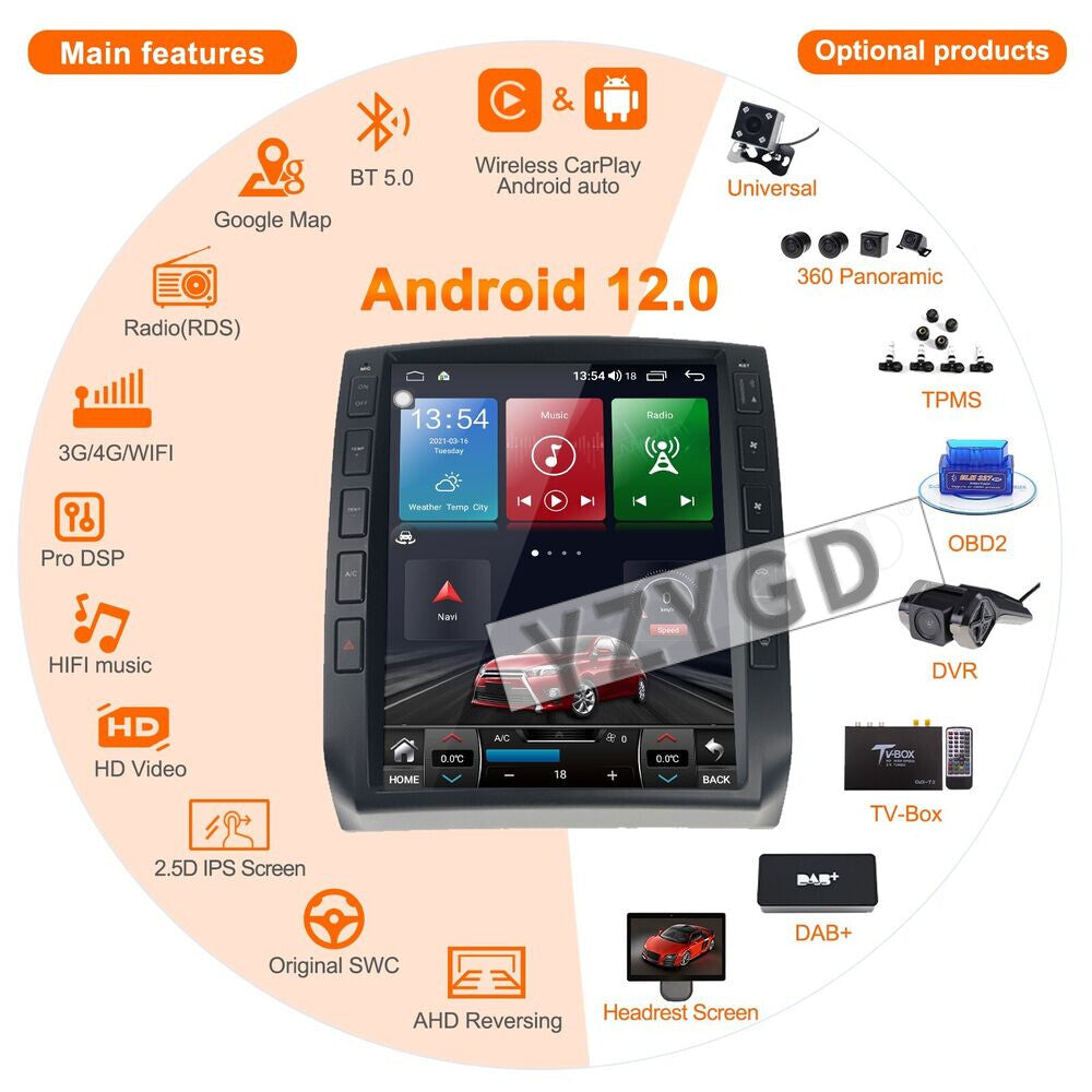 Android for Toyota Tacoma 2005-2015 Carplay Car Radio Screen 2Din Stereo Player