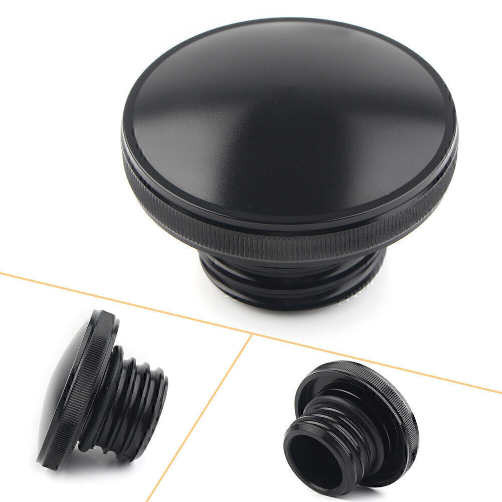 for Harley Sportster Motor Gas Tank Oil Cap Right-hand Thread Smooth Black