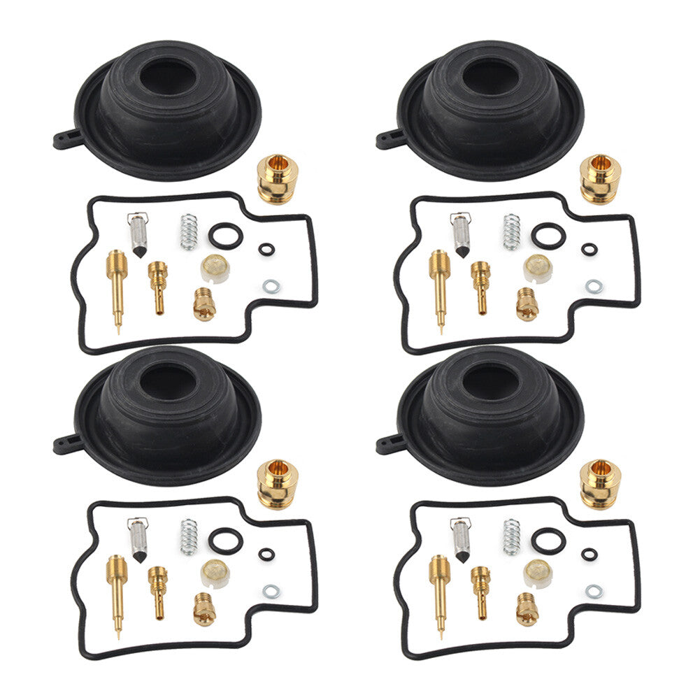Carburetor Repair Kit Diaphragm Rebuild 4 sets Fit for Kawasaki ZZR600D 1990-92
