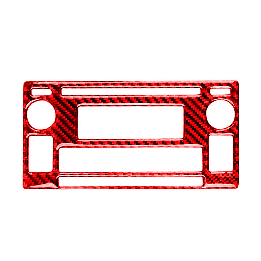Red Carbon Fiber Interior Radio Console Cover Trim for Subaru Forester 2009-2013