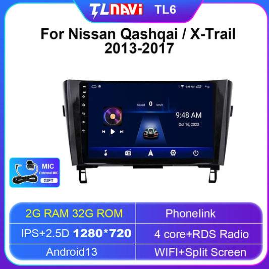 for Nissan for X-Trail Qashqai J10 J11 2013-2017 Car Radio Multimedia Navigation GPS