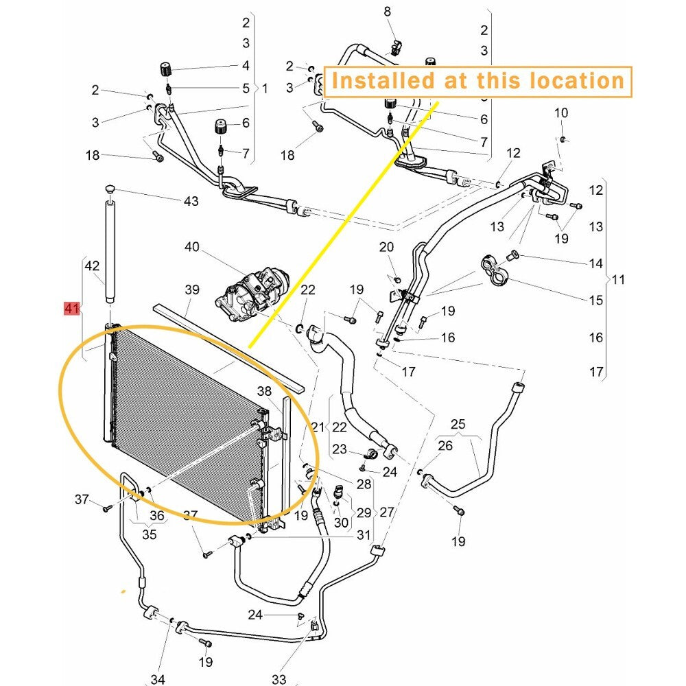 AC condenser for Bentley GT 4.0 : 3W0260401