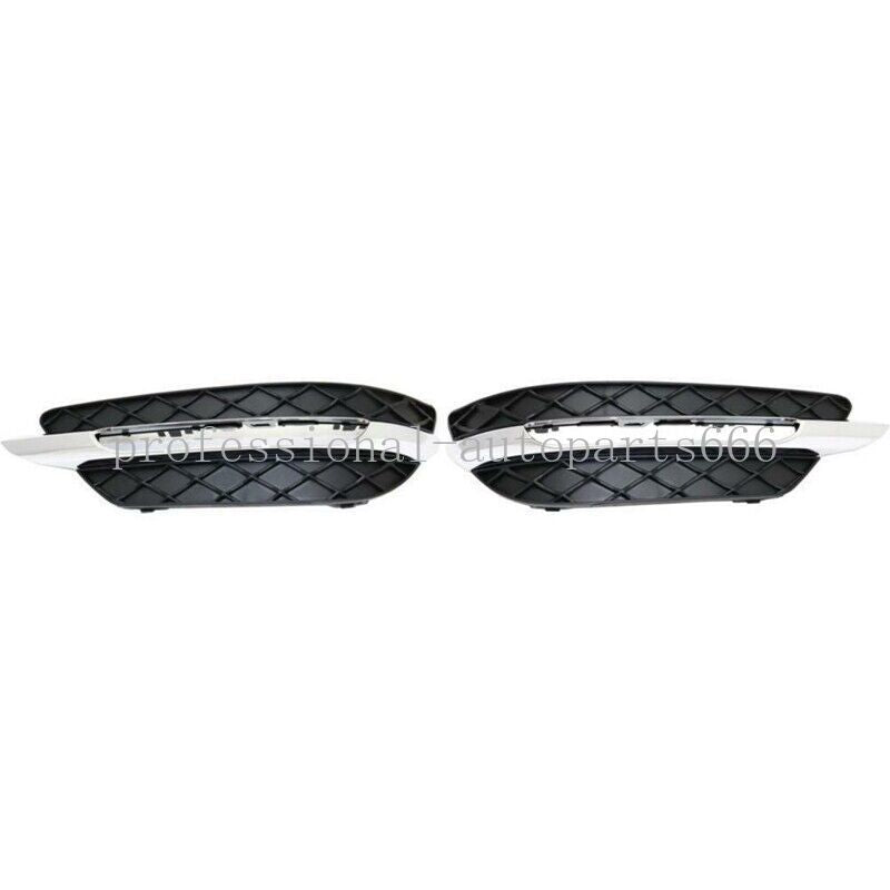 4-Piece L+R Daytime Running Light Insert Frame Grille Trim for 12-14 for Mercedes C250