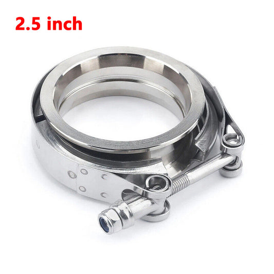 2.5 inch Stainless Steel V-Band Clamp Mild Steel Flange for Exhaust Downpipe