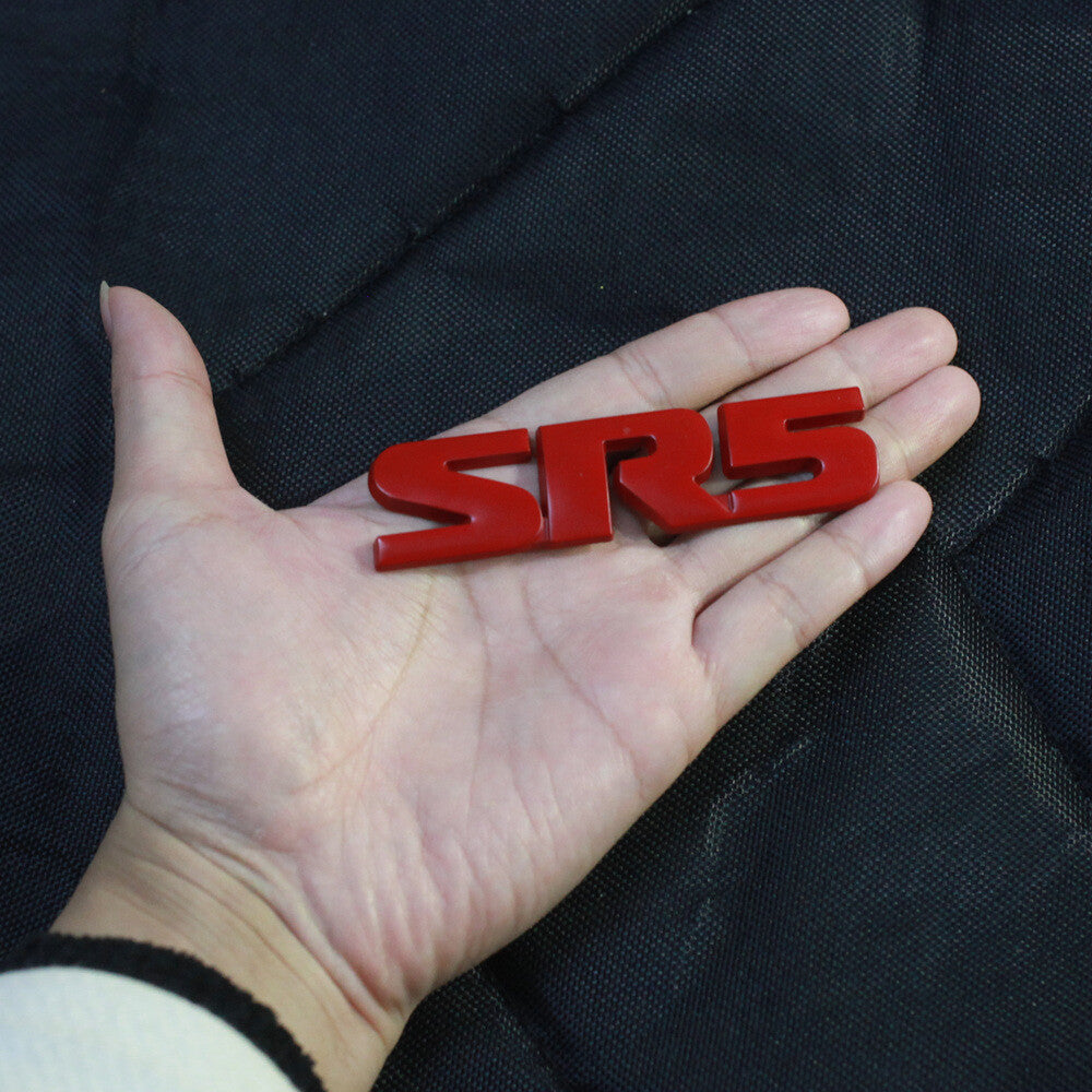 1x Matte SR5 Red Metal Emblem Decal Sticker Badge Luxury Trunk Pickup 4x4 V6 Car