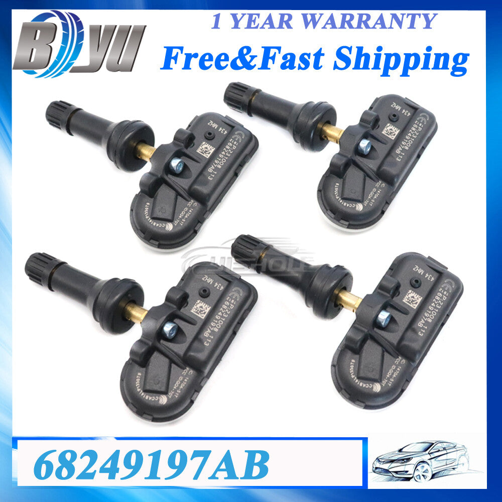 4x Tire Pressure Sensor TPMS 434MHz For 2014-2018 for RAM 1500 2500 3500 68249197AA